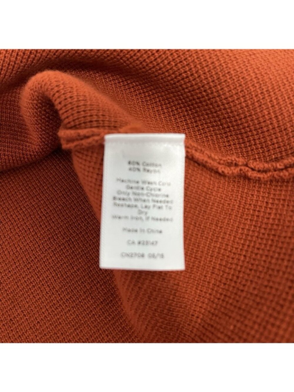 Talbots Orange Button Front Long Sleeve Cardigan Sweater - Picture 9 of 13